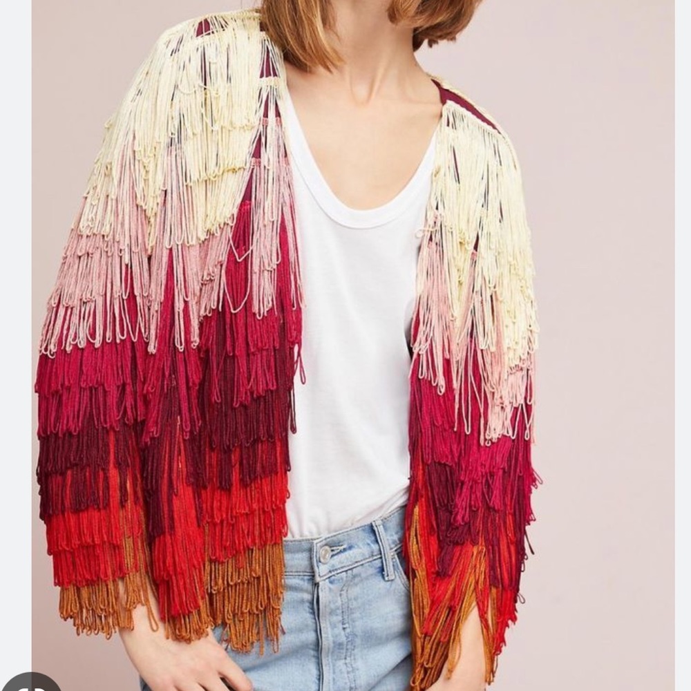 Anthropologie Vanessa Virginia Fringe Jacket